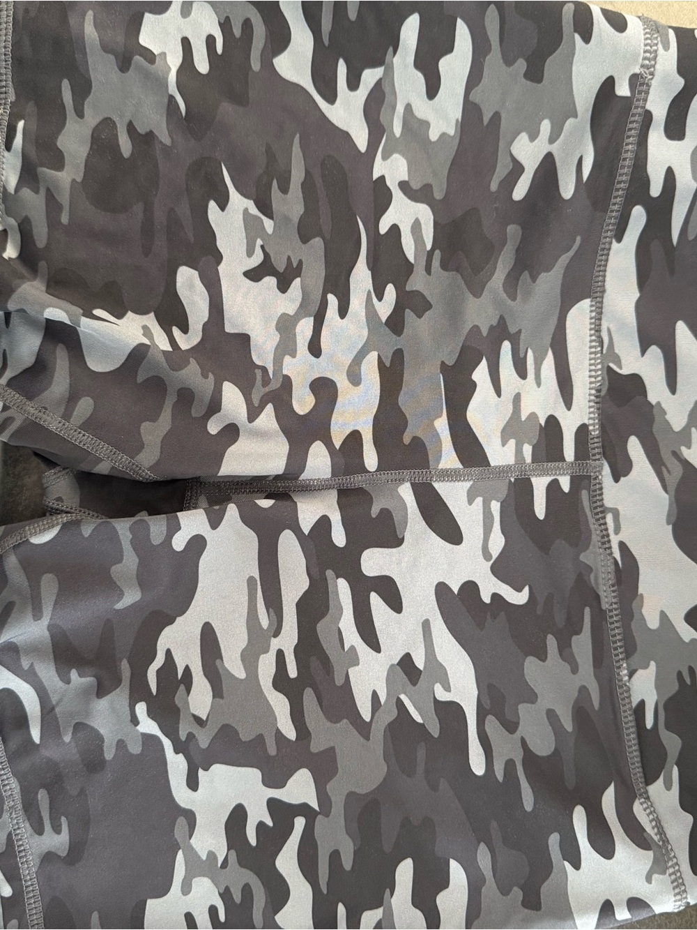 Women’s Black and Gray Camo Athletic Shorts